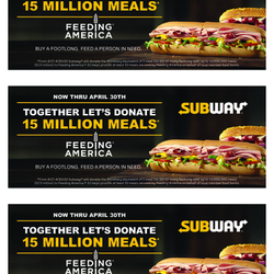 Feeding America 1 footlong at a time