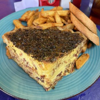 OMPC The Shed - Quiche Lorraine with fries - Mexican Near Me - Las Cruces, New Mexico OMPC The Shed - Quiche Lorraine with fries - Mexican Near Me - Las Cruces, New Mexico