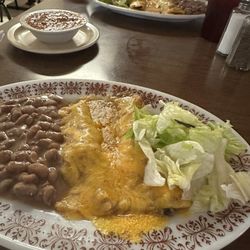Nu-Griddle Cafe - Two Beef Enchiladas on the lunch