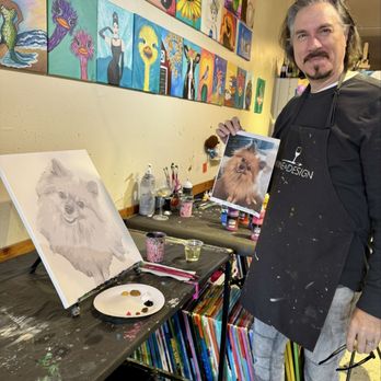 Wine & Design - Paint you pet class! - Paint & Sip Near Me - Burbank, California