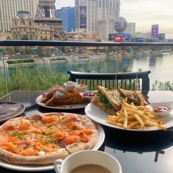 Spago - Smoked salmon pizza, Brioche French Toast, Grilled chicken sandwich, regular coffee. - New American Near Me - Las Vegas, Nevada Spago - Smoked salmon pizza, Brioche French Toast, Grilled chicken sandwich, regular coffee. - New American Near Me - Las Vegas, Nevada