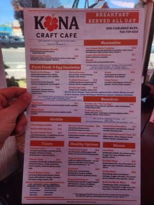 Menu photo 2 Kona Craft Cafe Carlsbad, CA Menu photo 2 Kona Craft Cafe Carlsbad, CA