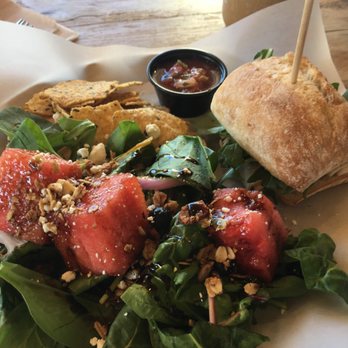 Sola Coffee Cafe - They have seasonal items such as this watermelon only available during the summer. They give you options to pair salads and sandwiches. - Coffee & Tea Near Me - Raleigh, North Carolina