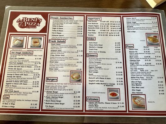 Menu photo 5 Beni’s Pizza Black Canyon City, AZ Menu photo 5 Beni’s Pizza Black Canyon City, AZ
