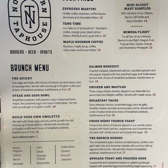 Northern Taphouse - Brunch menu - Burgers Near Me - Woodbury, Minnesota