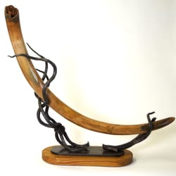 By Nature Gallery - Woolly Mammoth Tusk on James Vilona hand-forged stand