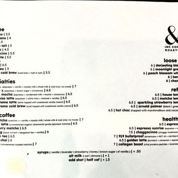 INC Coffee Roasters - Menu - Coffee & Tea Near Me - Foothill Ranch, California INC Coffee Roasters - Menu - Coffee & Tea Near Me - Foothill Ranch, California