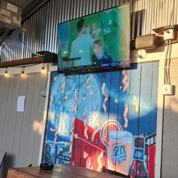 Wichita's Puff's Pub - They have a TV outside, and they are showing soccer. How cool is that... - Pubs Near Me - Gresham, Oregon