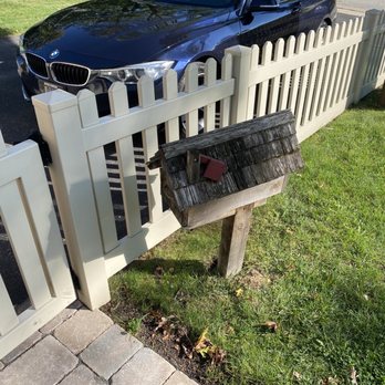 New Leaf Landscaping - He got this far after promising my wife to put in our new mailbox for 2 months.  Dug a hole.(pictured with old mailbox). - Landscaping Near Me