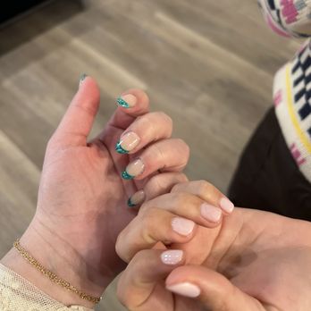 Lacquer Nails And Spa Tempe - Dip manicure (left) & gel manicure (right) - Nail Salons Near Me - Tempe, Arizona Lacquer Nails And Spa Tempe - Dip manicure (left) & gel manicure (right) - Nail Salons Near Me - Tempe, Arizona