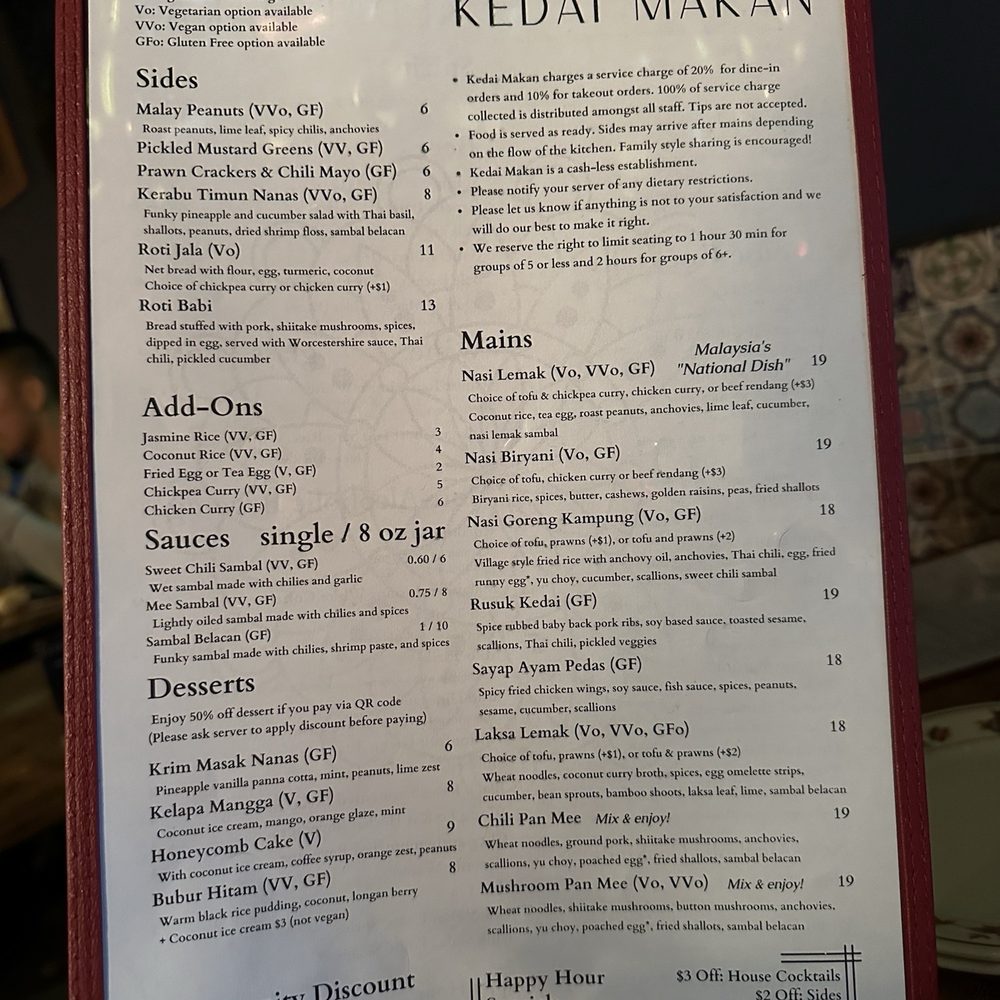 Kedai Makan - Menu - Malaysian Near Me - Seattle, Washington Kedai Makan - Menu - Malaysian Near Me - Seattle, Washington