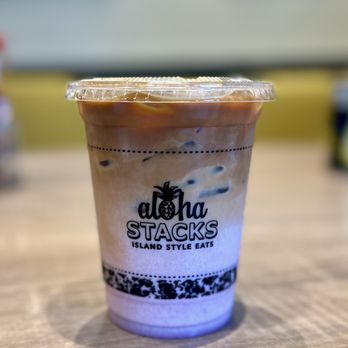 Aloha Stacks - Iced Ube Latte - Breakfast & Brunch Near Me - Irvine, California Aloha Stacks - Iced Ube Latte - Breakfast & Brunch Near Me - Irvine, California