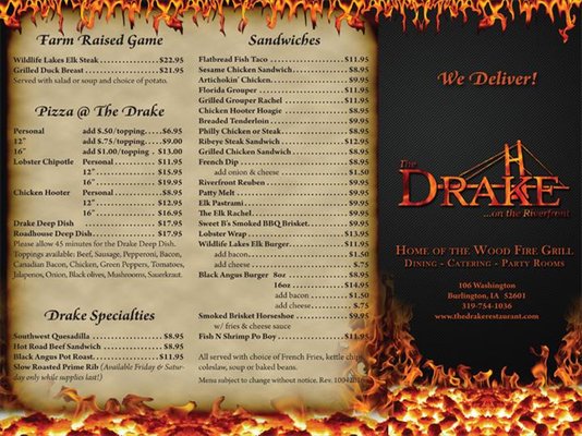 Menu photo 1 The Drake Burlington, IA