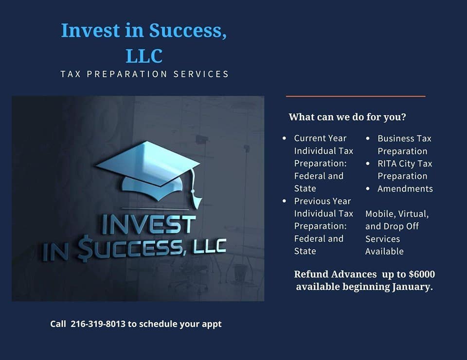 INVEST IN SUCCESS Westerville, Ohio Tax Services Phone Number Yelp