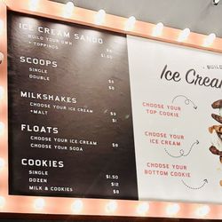 Batch - Menu: Ice Cream Sandwiches, Ice Cream Scoops, Milkshakes, Floats and Cookies