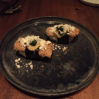 O Ya - Karikari crispy sesame chicken skin - my least favorite piece of the night - Japanese Near Me - Boston, Massachusetts O Ya - Karikari crispy sesame chicken skin - my least favorite piece of the night - Japanese Near Me - Boston, Massachusetts
