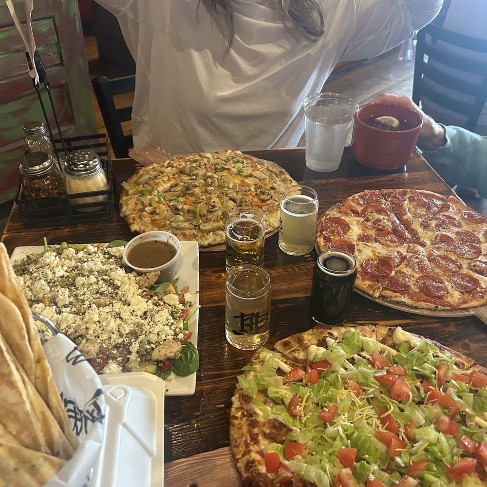 Paddle Hard Brewing - BLT Pizza, Thai Pizza, Pepperoni Pizza, Quinoa Salad with Chicken. - Breweries Near Me - Grayling, Michigan