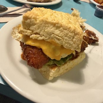 Dutch's - spicy chicken sandwich with cheddar and egg. - Breakfast & Brunch Near Me - Portland, Maine Dutch's - spicy chicken sandwich with cheddar and egg. - Breakfast & Brunch Near Me - Portland, Maine