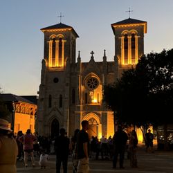 San Fernando Cathedral - The cathedral just before the show started at 9:00