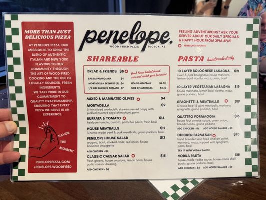 Menu photo 6 Penelope Tucson, AZ