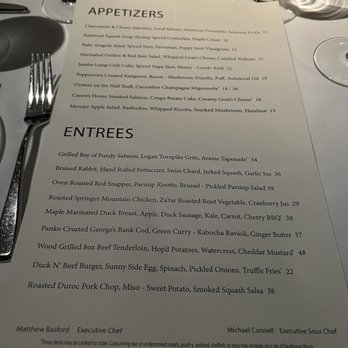 Canoe - Menu as of December 2022 - New American Near Me - Atlanta, Georgia