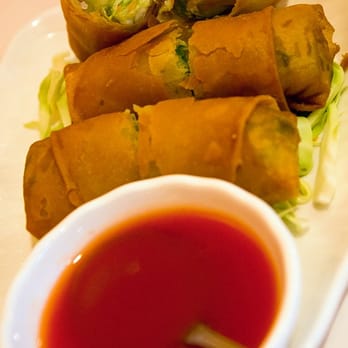 Sweet Mango - Vegetarian Spring Rolls: Crispy egg rolls filled with vegetables. - Burmese Near Me - San Jose, California Sweet Mango - Vegetarian Spring Rolls: Crispy egg rolls filled with vegetables. - Burmese Near Me - San Jose, California