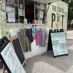 Coffee menus and cute merch!