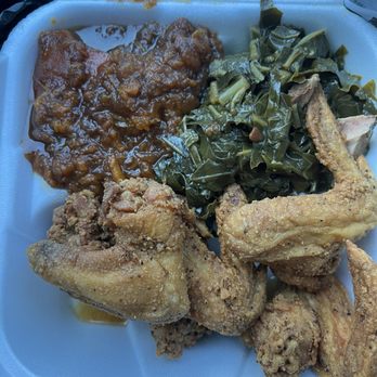 The Licking - Chicken, greens, and yams - Soul Food Near Me - Orlando, Florida The Licking - Chicken, greens, and yams - Soul Food Near Me - Orlando, Florida