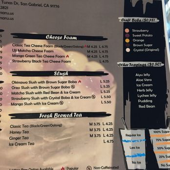 Tea Maru - Menu - Bubble Tea Near Me - San Gabriel, California