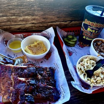 Rick's Rollin Smoke Bbq & Tavern - Half rack baby back ribs meal - Barbeque Near Me - Las Vegas, Nevada Rick's Rollin Smoke Bbq & Tavern - Half rack baby back ribs meal - Barbeque Near Me - Las Vegas, Nevada