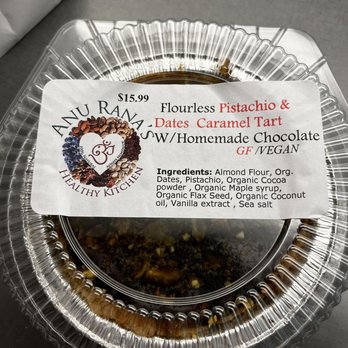 Anu Rana's Healthy Kitchen - Pistachio date tart - Coffee & Tea Near Me - Vashon, Washington