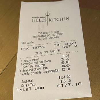 Gordon Ramsay Hell's Kitchen - YALL THEY CHARGED ME FOR WATER - Desserts Near Me - Washington, DC, District of Columbia