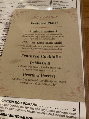 Menu photo 6 Lady Dahlia Tequila Bar Mount Prospect, IL
