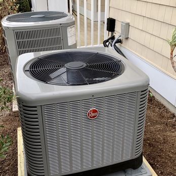 HVAC Direct Heating & Cooling - Built and set unit on pressure treated wooden platform, pad and 3 inch feet. This will keep unit out of mulch plus stop landscaper damage - Heating & Air Conditioning/HVAC Near Me
