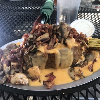 Stevo's - Baked potato w/ cheese, mushroom & bacon - American Near Me - Heyburn, Idaho