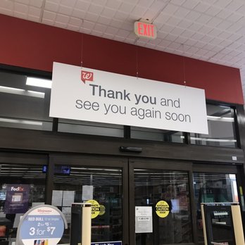 Walgreens - Sign over exit door - Drugstores Near Me - Fultondale, Alabama