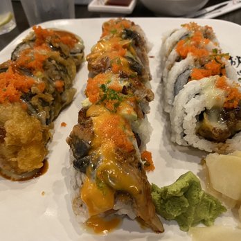 Kansai - Spicy deep fried hamachi, deep fried spicy tuna and Kansas roll - Sushi Bars Near Me - Concord, California