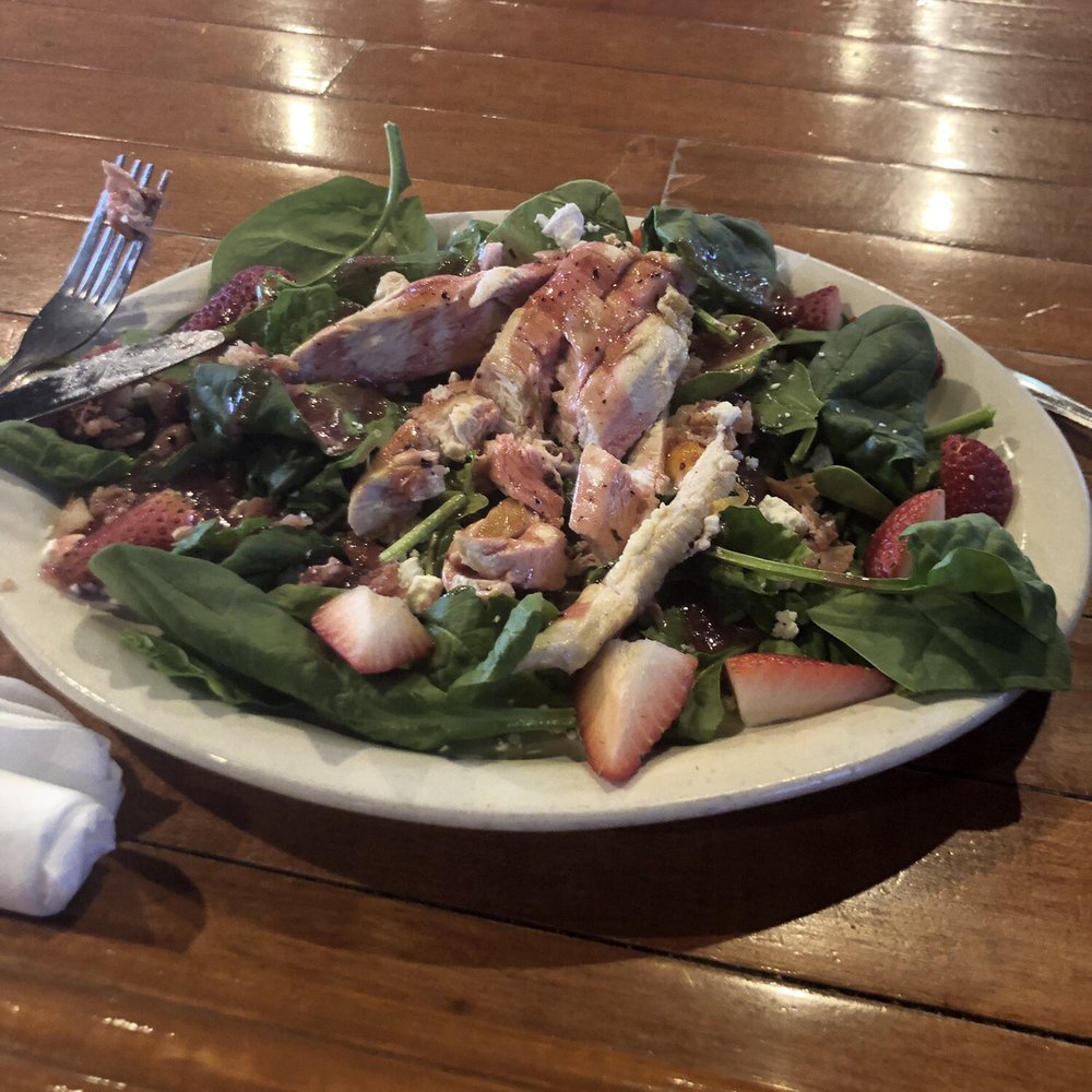 Longnecks Sports Grill - Strawberry chicken spinach salad - Sports Bars Near Me - Hebron, Kentucky Longnecks Sports Grill - Strawberry chicken spinach salad - Sports Bars Near Me - Hebron, Kentucky