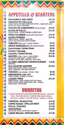 Menu photo 3 Orale Cafe Mexican Grill Westbury, NY