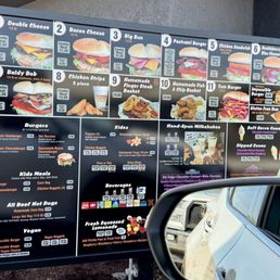 Drive thru menu Drive thru menu