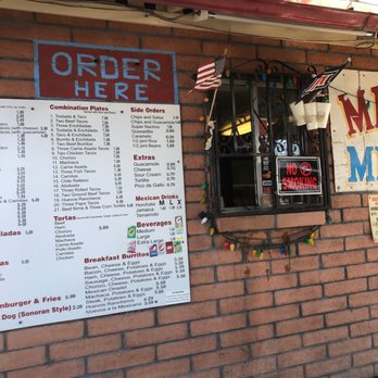 Maico - Outside with menu - Mexican Near Me - Tucson, Arizona
