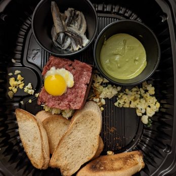 La Nouvelle Maison - Steak Tartare Napoleon - don't like the mashed up version - French Near Me - Boca Raton, Florida La Nouvelle Maison - Steak Tartare Napoleon - don't like the mashed up version - French Near Me - Boca Raton, Florida