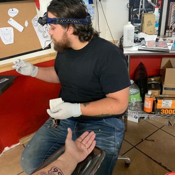 The Dungeon Tattoo & Piercing - Getting ready to start! - Tattoo Near Me - Santa Fe, New Mexico The Dungeon Tattoo & Piercing - Getting ready to start! - Tattoo Near Me - Santa Fe, New Mexico