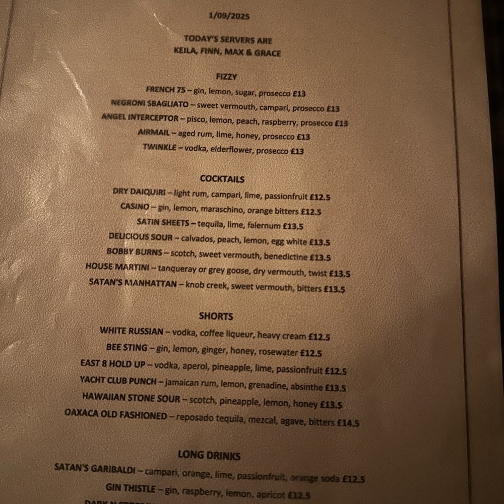 Satan's Whiskers - Cocktail Bars Near Me - London, XGL