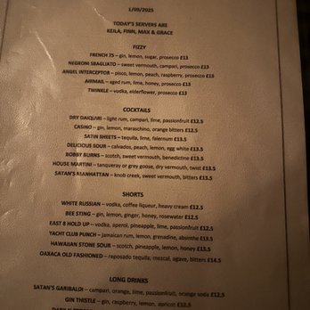 Satan's Whiskers - Cocktail Bars Near Me - London, XGL Satan's Whiskers - Cocktail Bars Near Me - London, XGL