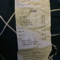 Arby's - Receipt