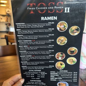 Toss Fried Chicken and Ramen - Menu - Ramen Near Me - Casas Adobes, Arizona Toss Fried Chicken and Ramen - Menu - Ramen Near Me - Casas Adobes, Arizona