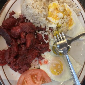 Mountain West Eatery - Pork Tocino with garlic rice and eggs - American Near Me - Las Vegas, Nevada