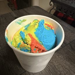 Rainbow ice cream. Rainbow ice cream.