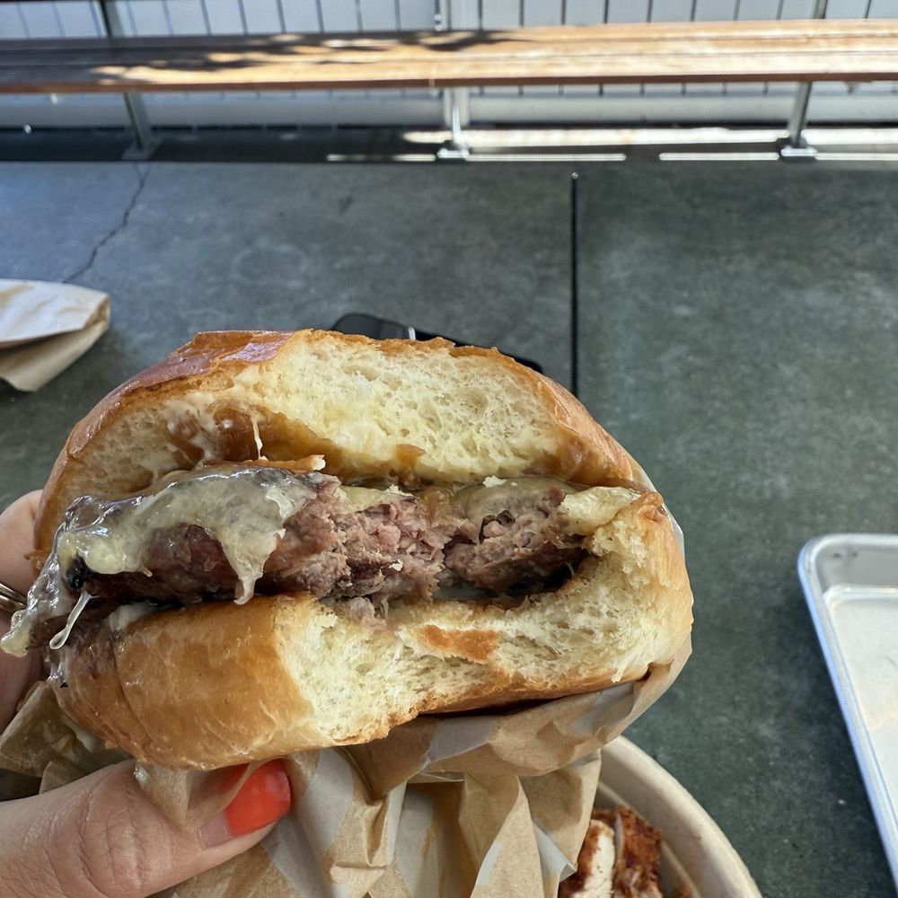 Gott's St. Helena - Gruyère & Caramelized Onion Burger - Burgers Near Me - Saint Helena, California Gott's St. Helena - Gruyère & Caramelized Onion Burger - Burgers Near Me - Saint Helena, California